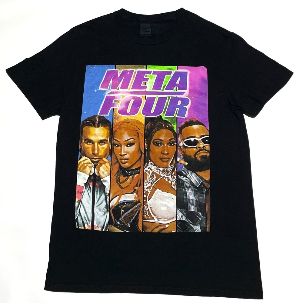 WWE Authentic NXT Meta Four T-shirt Mens Medium Double-Sided Noam Lash Oro